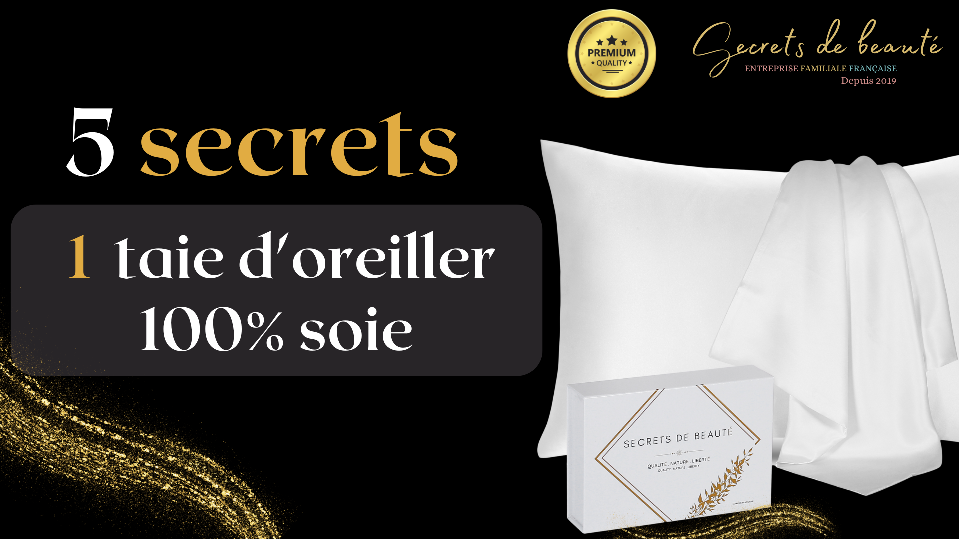 Taie d'oreiller 100% Soie Naturelle de mûrier 25 mommes